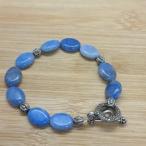 Blue Gemstone Beaded Bracelet